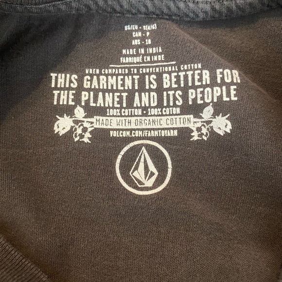 Volcom Black Crop T-Shirt - Picture 5 of 5